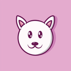 Chat Cat App Vector Icon Illustration. Cute Cat with Speech Bubble, Animal Icon Concept White Isolated. Flat Cartoon Style Suitable for Web Landing Page, Banner, Sticker, Background