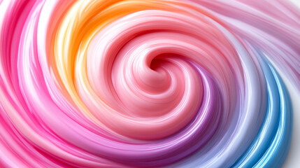 Obraz premium A vibrant swirl of soft pastel colors, creating a dreamy and abstract visual effect for artistic and design projects.