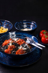Italian still life with pasta and tomatoes