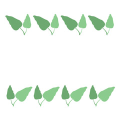 葉っぱの飾り罫