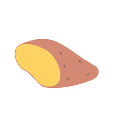 半分に切ったサツマイモ