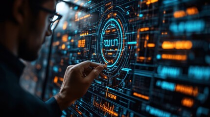 Fototapeta premium business technology internet and network concept virtual screen of the future and sees the inscription internal audit 3d illustration