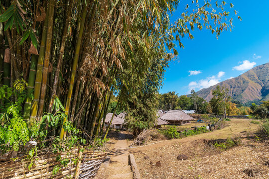 Traditional house of Bayan at Sembalun Lombok, Indonesia.