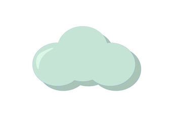 The blue cloud is large, the shadow is a glare on the white