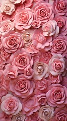 Naklejka premium Roses bas relief pattern flower petal plant.