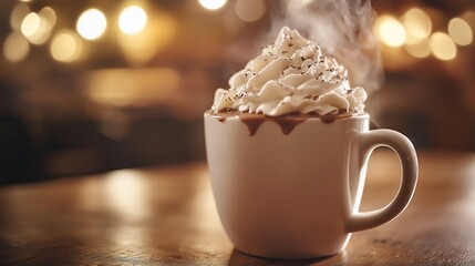 Steaming Hot Chocolate with Whipped Cream