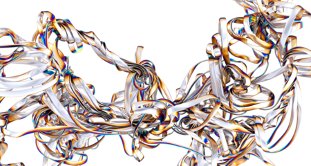 Shimmering metallic fabric catching the light with a rainbow of colors