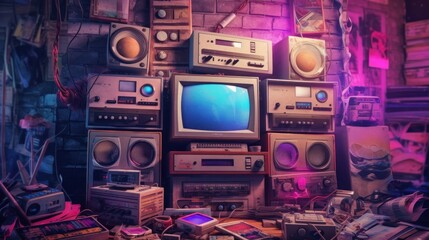 Fototapeta premium Retro Tech Collection