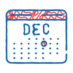 accounting revenue calendar doodle icon sketch vector. accounting revenue calendar sign. isolated symbol illustration