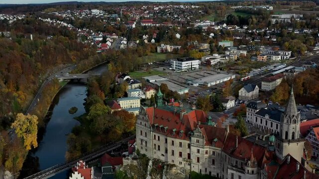 Aerial view of the town centre of Tuttlingen, Black Forest, Baar, Heuberg, Baden-W&uuml;rttemberg, Germany