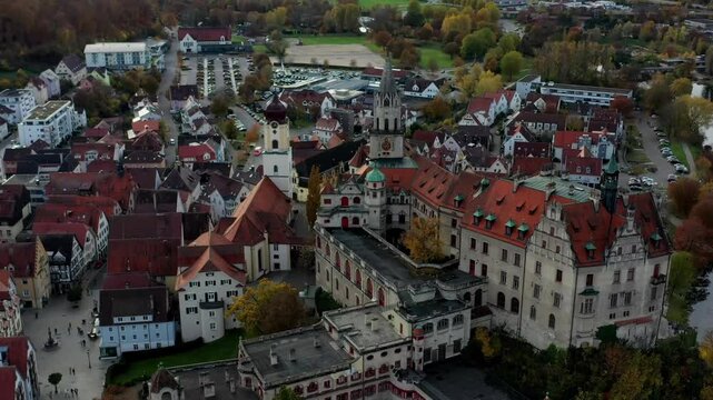 Aerial view of the town centre of Tuttlingen, Black Forest, Baar, Heuberg, Baden-W&uuml;rttemberg, Germany