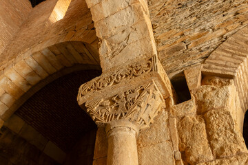 Interior of San Pedro de la Nave church (Iglesia de San Pedro de la Nave), Province of Zamora, Region of Castile and Leon, Spain