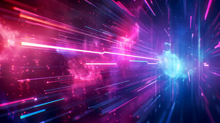 Vibrant cosmic streaks illuminate the vastness of space at twilight in stunning colors