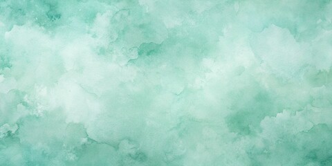 Obraz premium Soft mint green watercolor backdrop with gentle texture and subtle gradient, providing a serene and refreshing foundation for fresh designs and calming compositions.