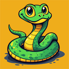 Fototapeta premium Vector & PNG Cute Amazing snake