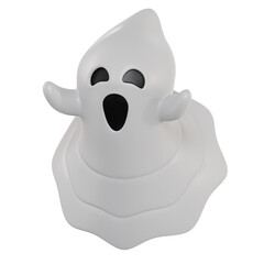 3D Icon of Ghost for Halloween Festival