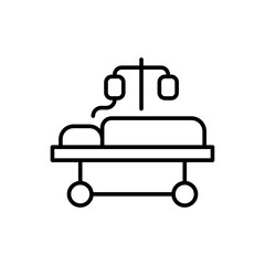 Anesthesia outline icons, minimalist vector illustration ,simple transparent graphic element .Isolated on white background