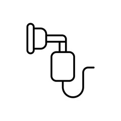 Anesthesia outline icons, minimalist vector illustration ,simple transparent graphic element .Isolated on white background