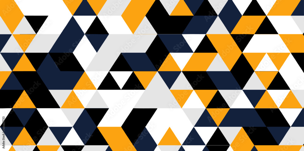 Aufkleber Abstract colorful Seamless triangular pattern background. Pattern with random colored Diamonds Generative Art background Art, Multi Colored, Party Social Event Vector design and modern art template.	
