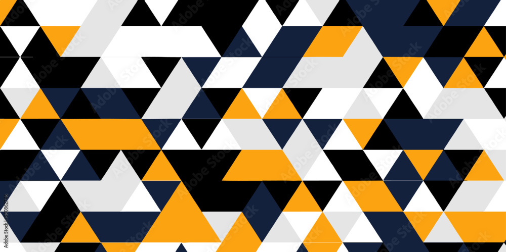 Aufkleber Abstract colorful Seamless triangular pattern background. Pattern with random colored Diamonds Generative Art background Art, Multi Colored, Party Social Event Vector design and modern art template.	
