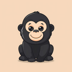 Fototapeta premium gorilla catoon cute vector image