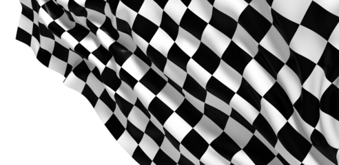The checkered flag waves signifying the end of the race