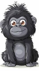 Fototapeta premium gorilla catoon cute vector image