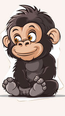 Obraz premium gorilla catoon cute vector image