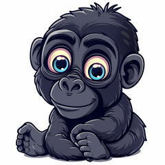 Fototapeta premium gorilla catoon cute vector image