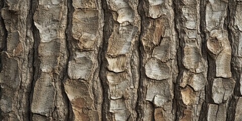 Close-up view of textured tree bark showcasing natural patterns and colors.
