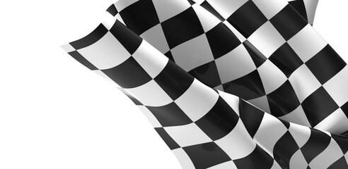 The checkered flag waves signifying the end of the race