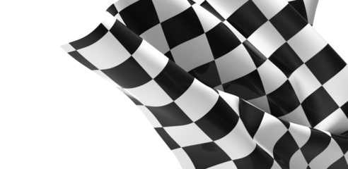 The checkered flag waves signifying the end of the race
