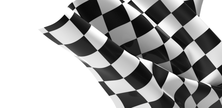The checkered flag waves signifying the end of the race