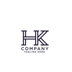 HK,KH ,H ,K Abstract Letters Logo Monogram
