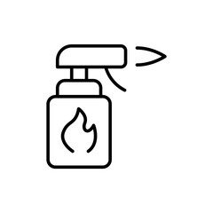 Combustible gas outline icons, minimalist vector illustration ,simple transparent graphic element .Isolated on white background