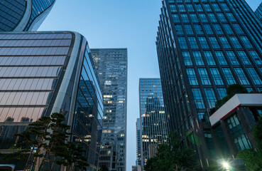 Modern office building in the financial center，hangzhou,china