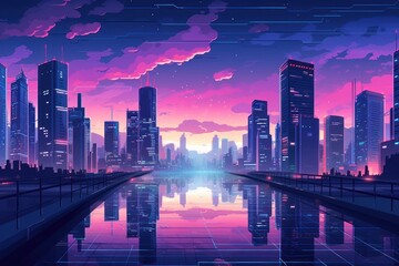 Obraz premium Cityscape architecture metropolis landscape.