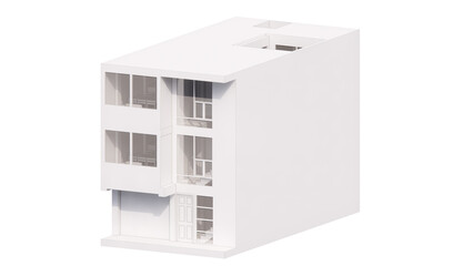 3d whith building model