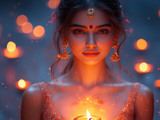 Diwali Elegance: A Glowing Moment of Serenity