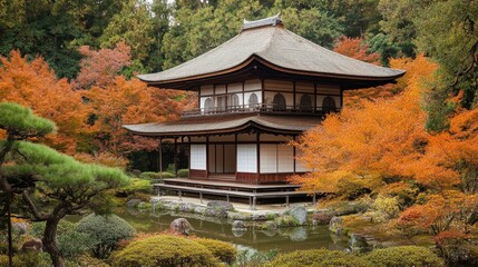 Ginkaku-ji Temple (Silver Pavilion) in Kyoto.