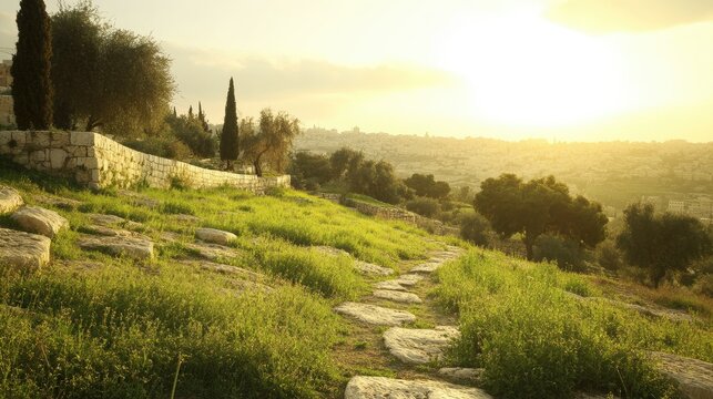 Mount of Olives in Jerusalem.