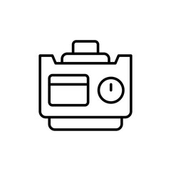 Generator outline icons, minimalist vector illustration ,simple transparent graphic element .Isolated on white background
