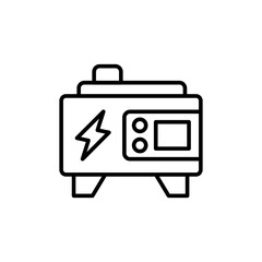 Generator outline icons, minimalist vector illustration ,simple transparent graphic element .Isolated on white background