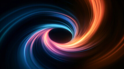 Obraz premium A mesmerizing swirl of vibrant colors, representing the dynamic flow of energy and light in a dark, cosmic space.