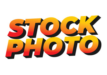 Stock photo. Text effect in 3D style with modern colors