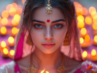Diwali Elegance: A Glowing Moment of Serenity