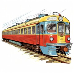 Obraz premium Train train vehicle railway.