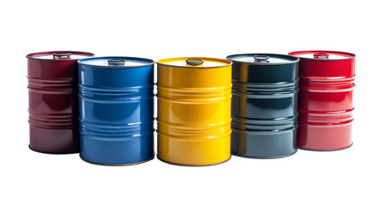 Paint cans on transparent background