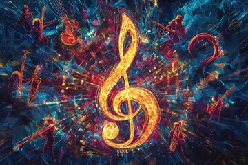 Music melody concept background.
