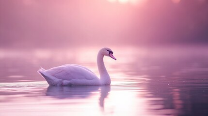 Naklejka premium swan isolated on cute background